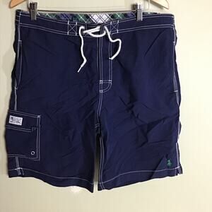 Polo Men’s Vintage Navy Blue Board Shorts Size Medium EUC